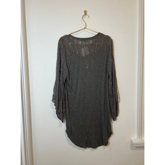 Haute Hippie Gray Bead Drapey Dress Size XS - Picture 2 of 12